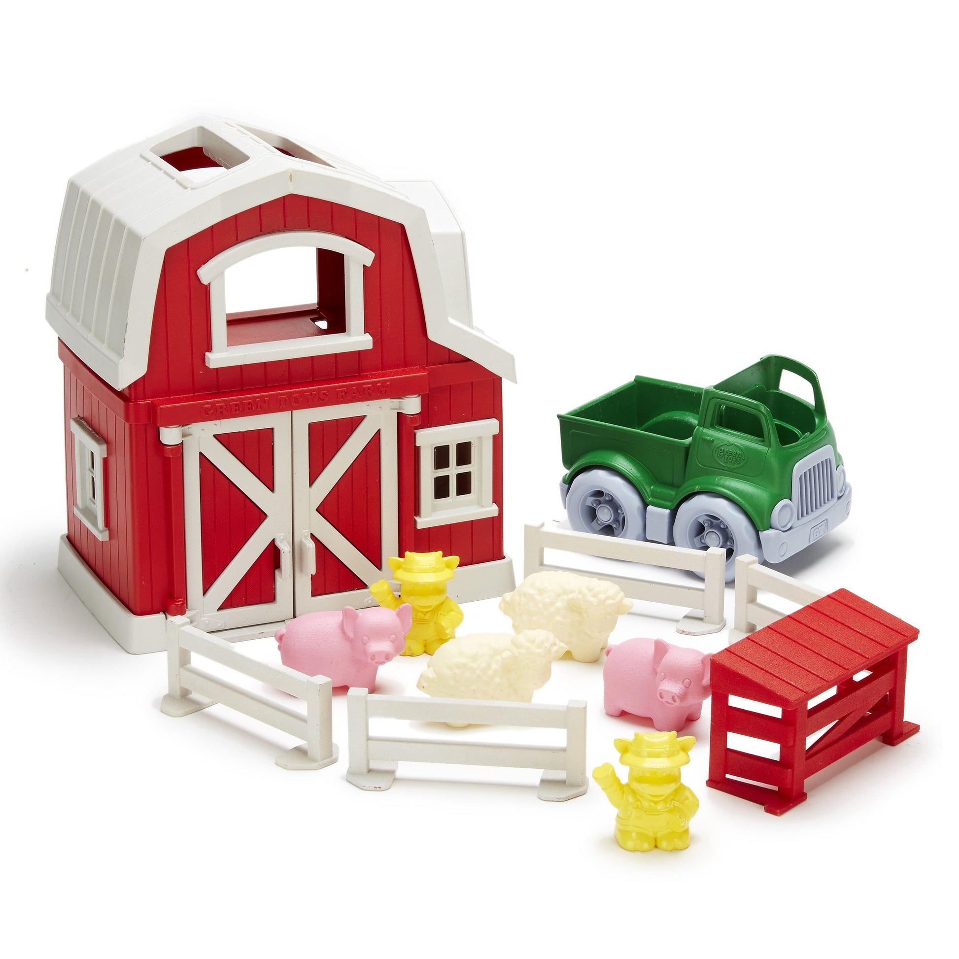 the farm playset displayed on a white background