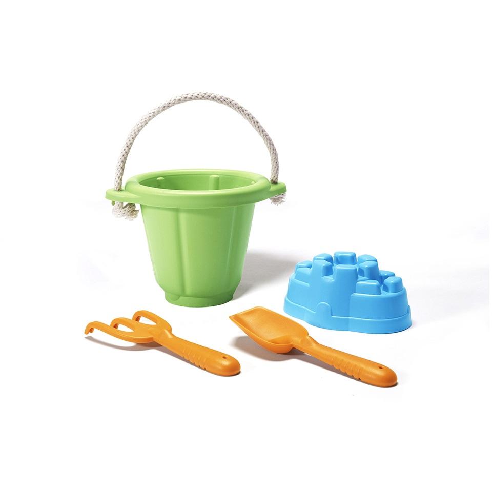the green sand play set displayed on a white background