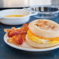 english muffin and egg snadwich.