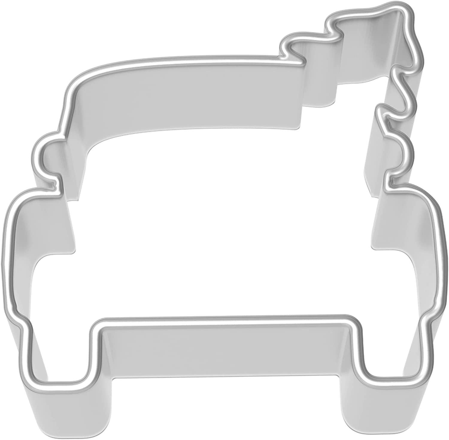 truck shaped shaped metal cookie cutter.
