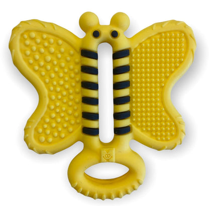 bee brush toothbrush teether on a white background