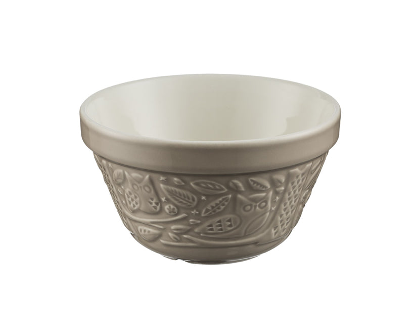 small ceramic bowl with owl design on white background.