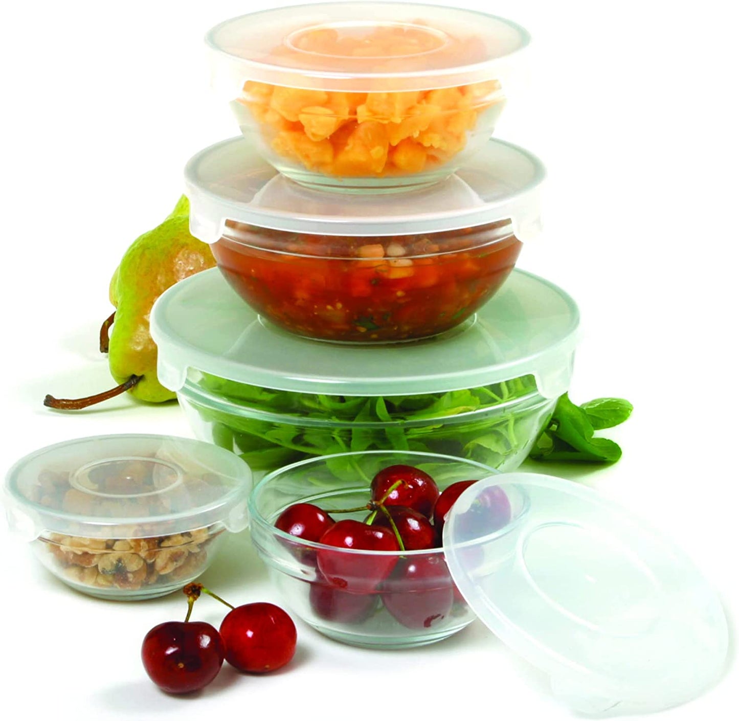 ABOOFAN Glass Salad Bowl Glass Soup Containers Glass Bowls Food Storage  Containers Salad Bowls with Lid Meal Prep Bowls Snacks Container Small  Glass