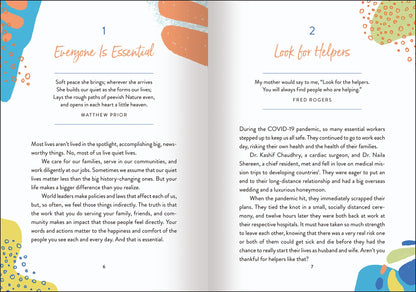 inside pages have quote ad description of being essential