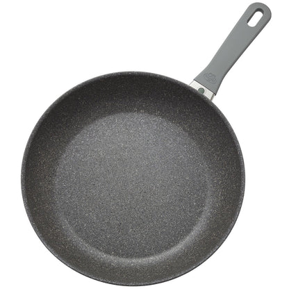 top view of frypan on white back ground