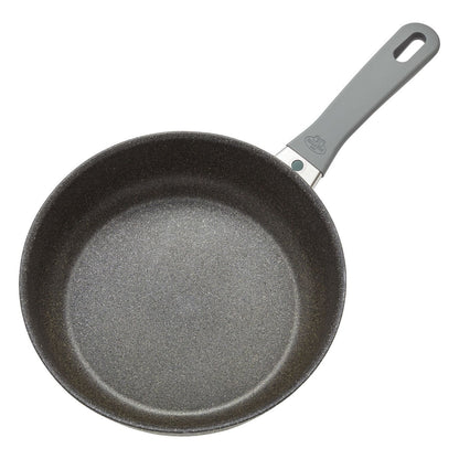 top view of pan without lid on white background