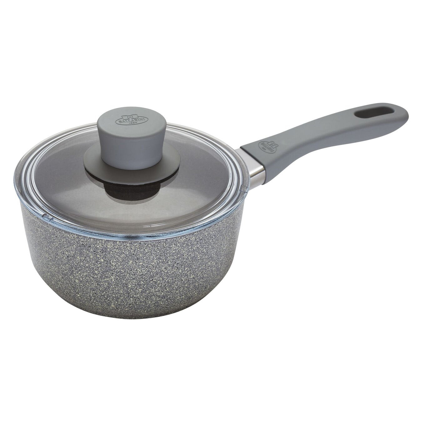sauce pan with lid on white background