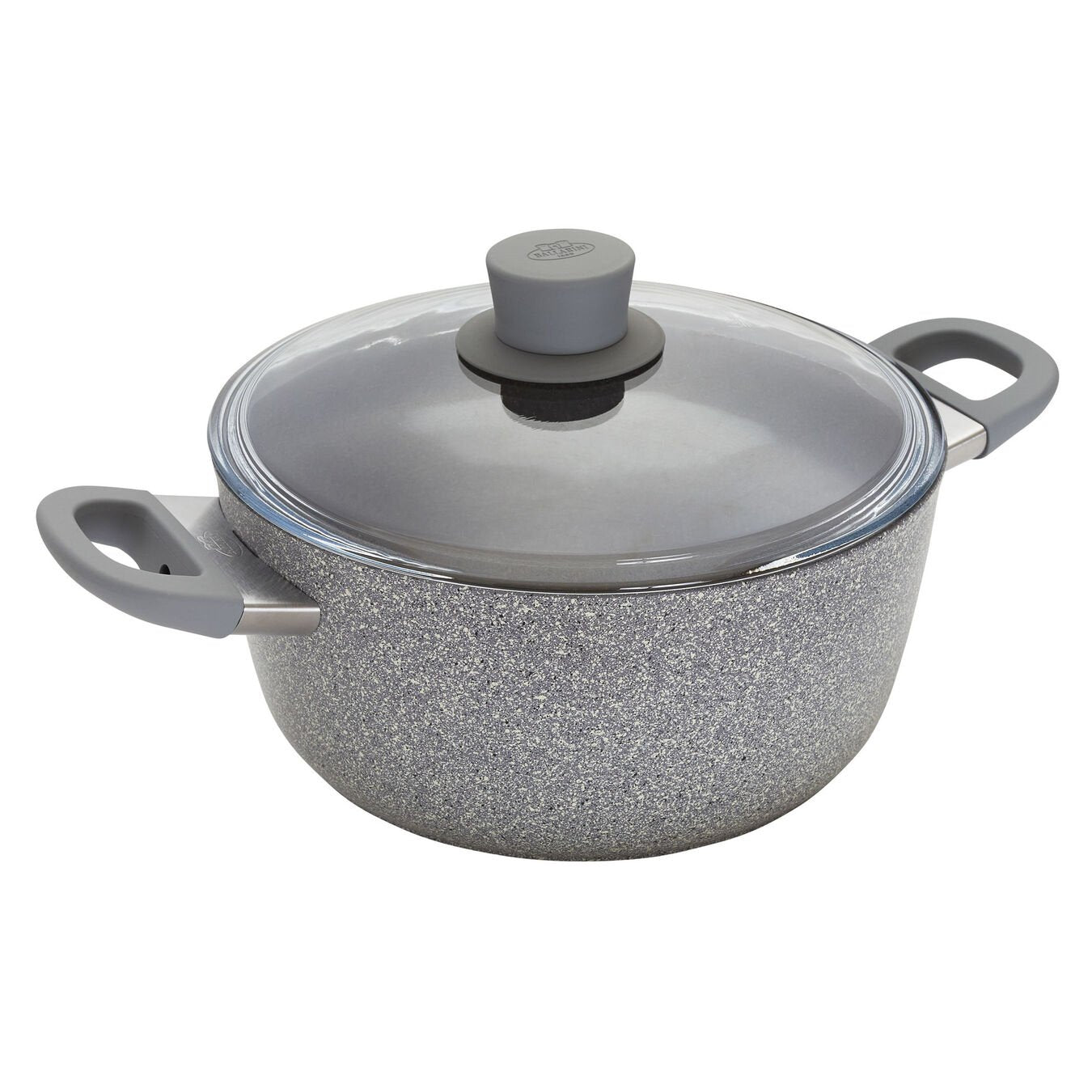 dutch oven with lid on white background