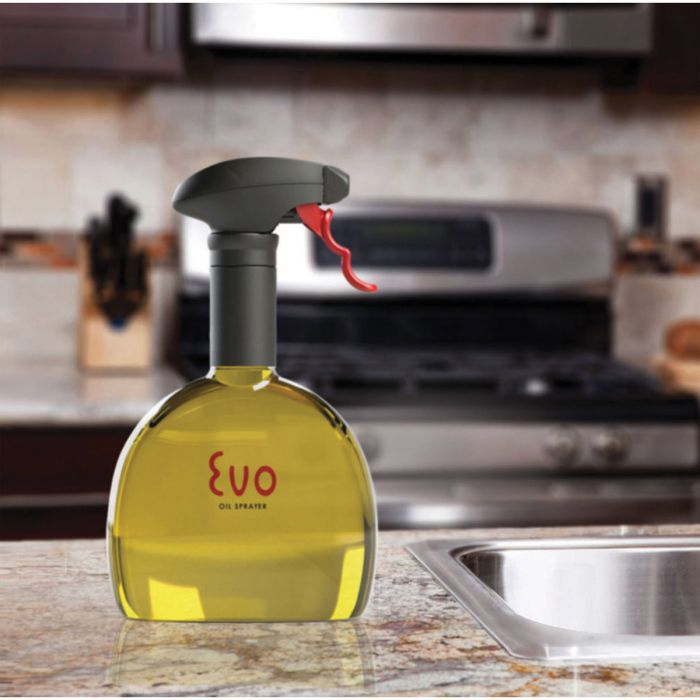 the non aerosol oil sprayer bottle displayed in a kitchen on a countertop