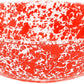 small red basin bowl on a white background