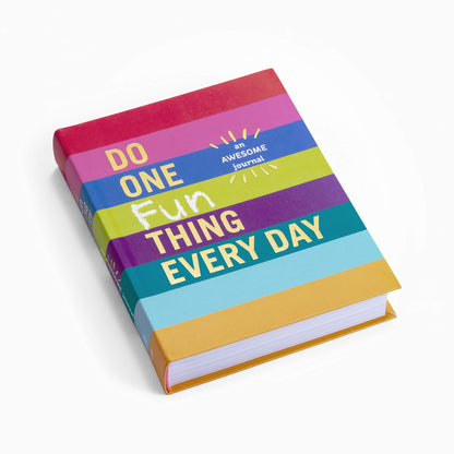angled view of do one fun thing everyday journal.