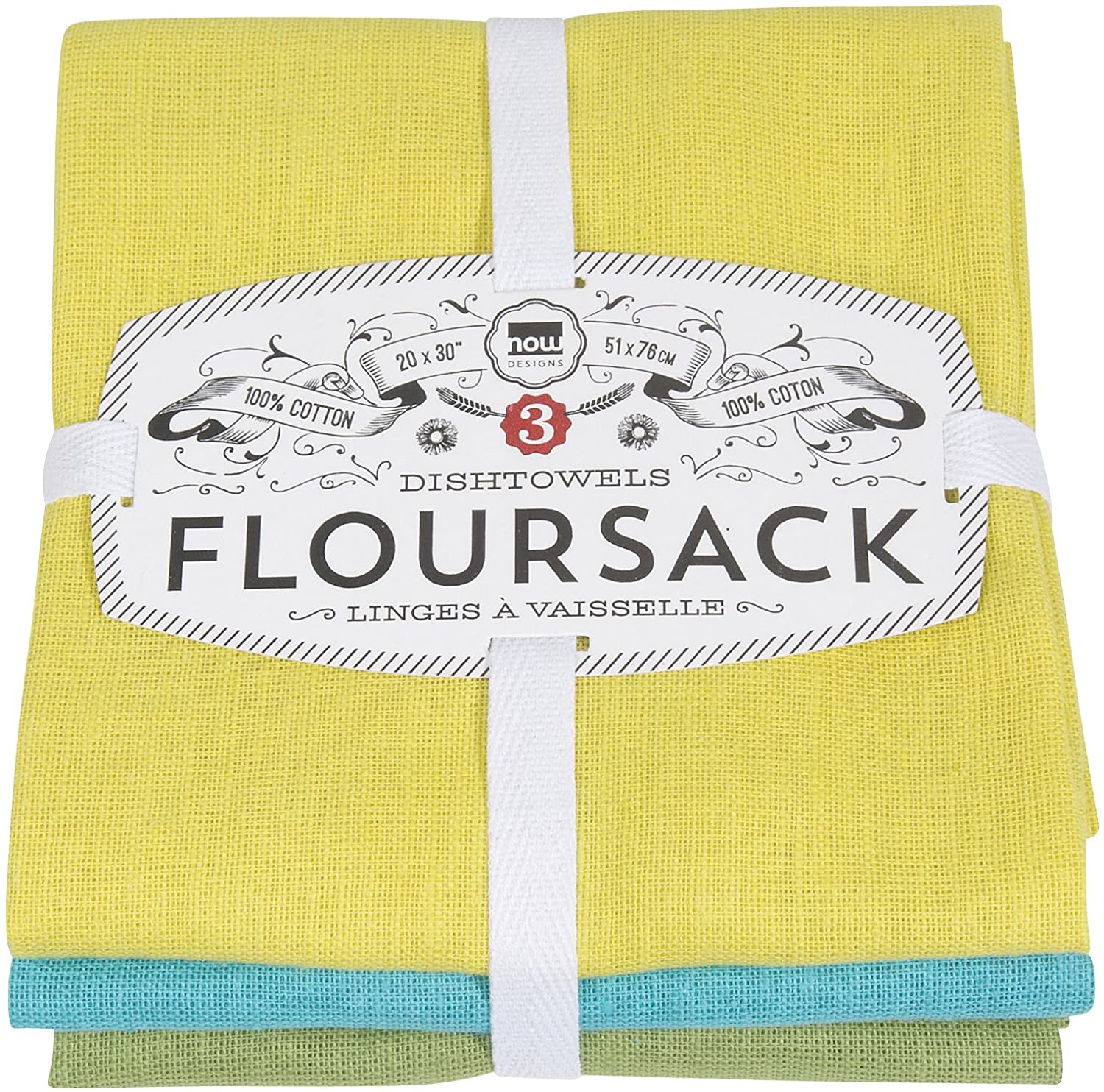 Floursack Dishtowels - Royal Blue Fish Market, Now Designs by Danica