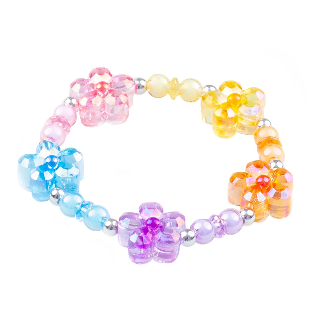 the flower rainbow power bracelet on a white background