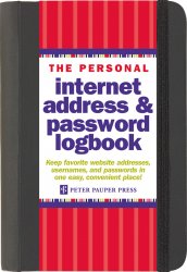 cover of the black standard print internet address and password logbook