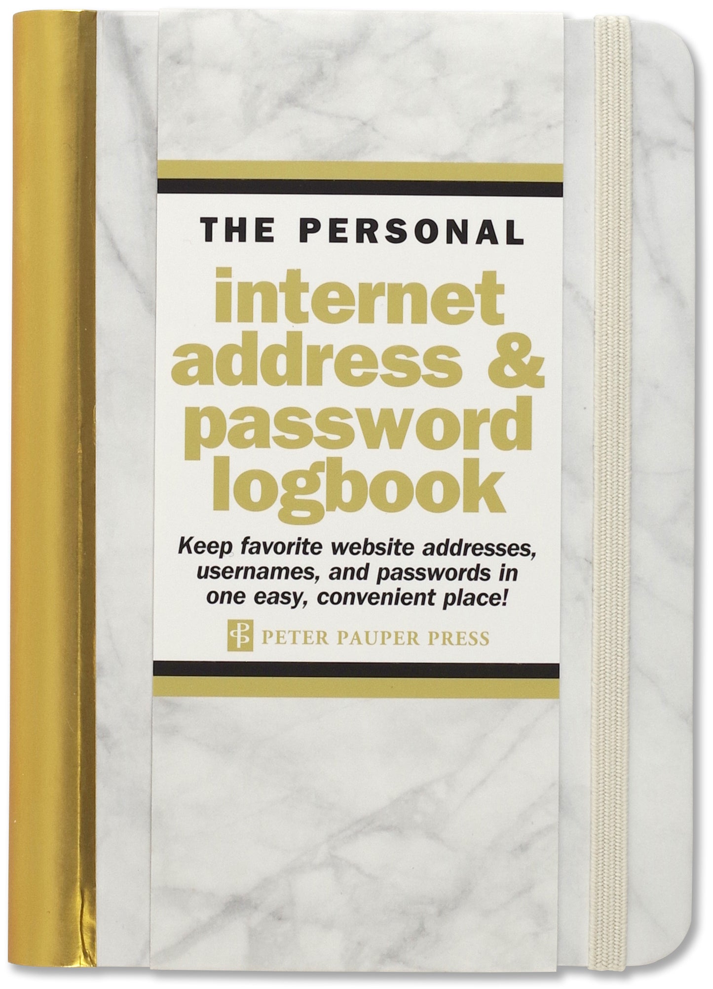 cover of the marble internet address and password logbook