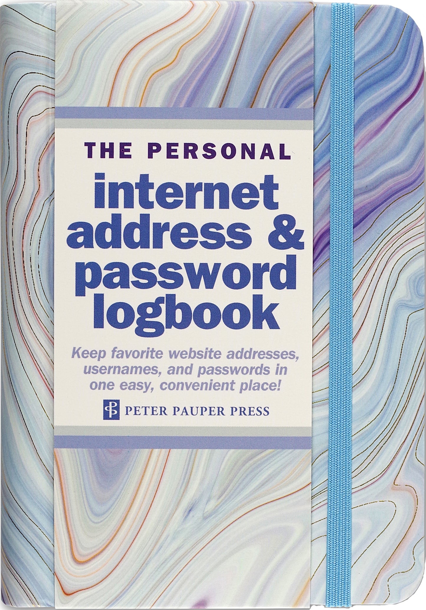 cover of the blue agate internet address and password logbook
