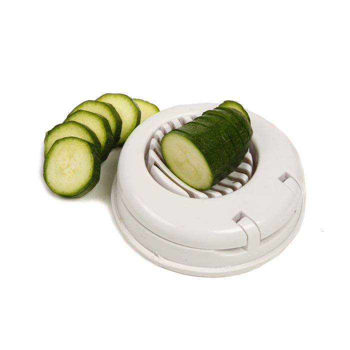 slicer with sliced zucchini.