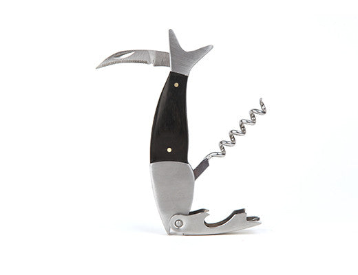fish corkscrew displayed open on a white background