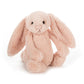 front view of the blush bashful bunny on a white background