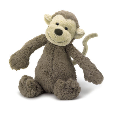 front view of the bashful monkey on a white background