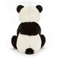 back view of the bashful panda on a white background