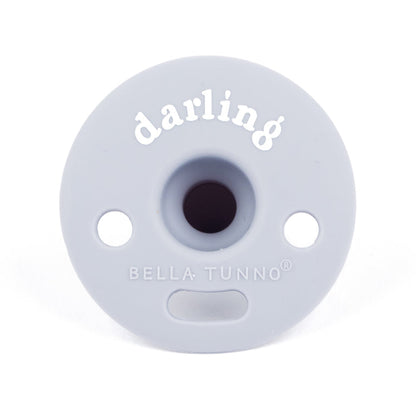 purple darling bubbi pacifier on a white background