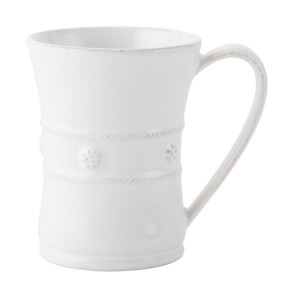 berry and thread mug on a white background
