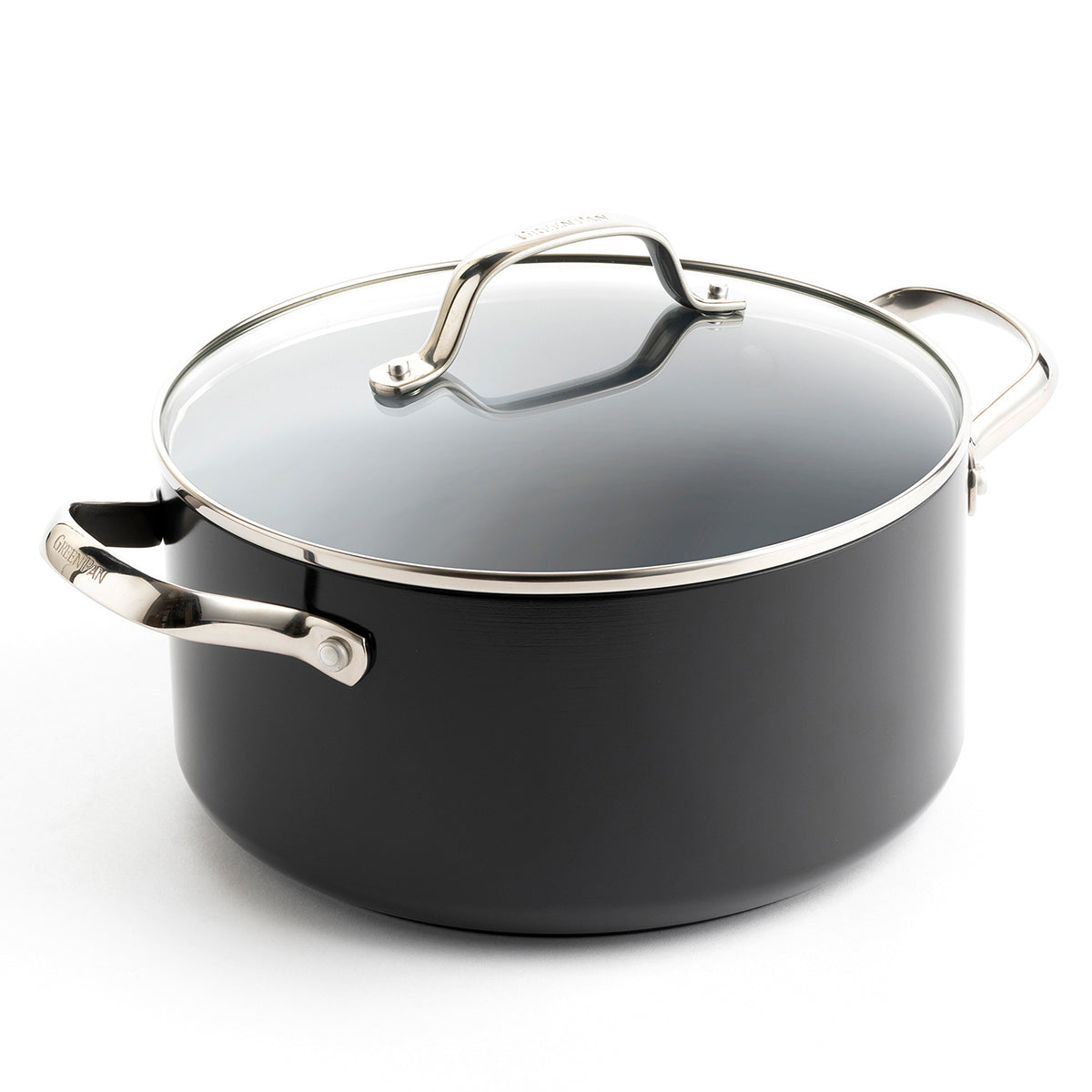 5.5 quart valencia pro nonstick stockpot on a white background