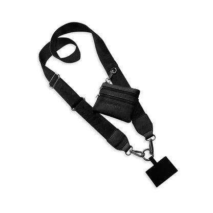 black clip and go strap against a white background