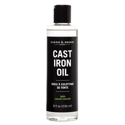 the cast iron seasoning oil on a white background