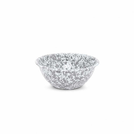 small gray serving bowl on a white background