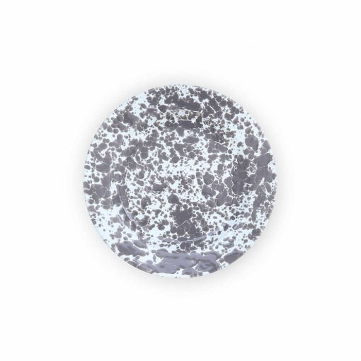 gray dinner plate on a white background