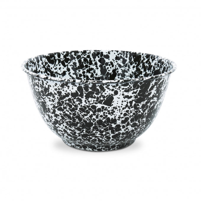 large black serving bowl on a white background