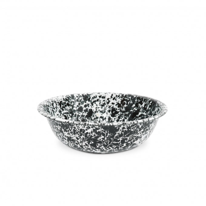 small black basin bowl on a white background