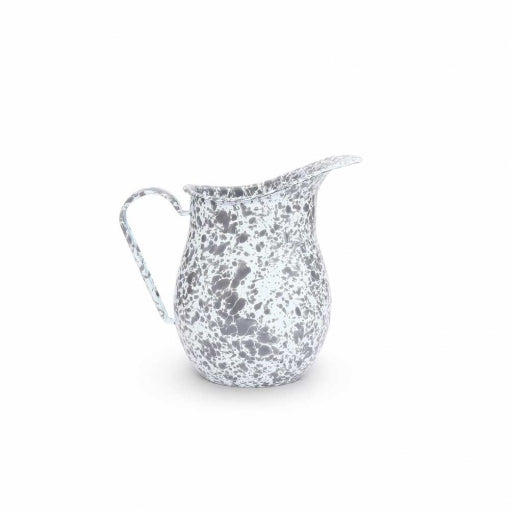 large gray pitcher on a white background
