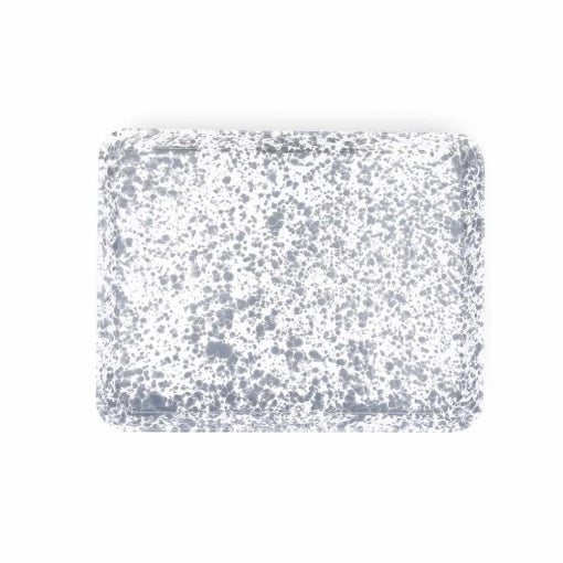 gray jelly roll pan on a white background