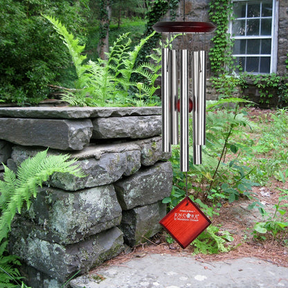 chime with garden in background.