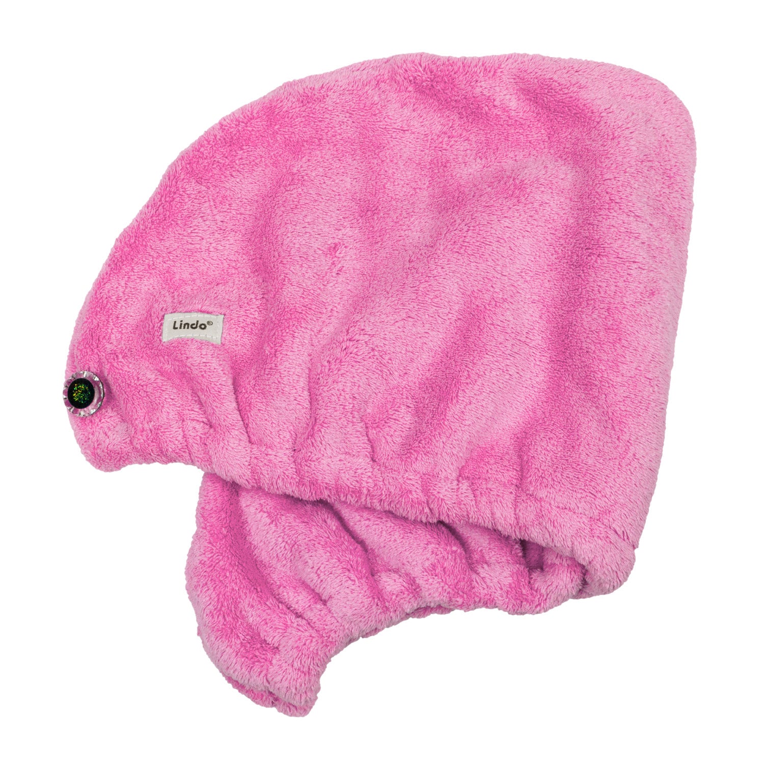 pink drystyle hair turban on a white background