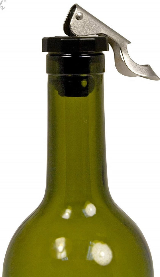 Steel Spillproof Wine Stopper Set