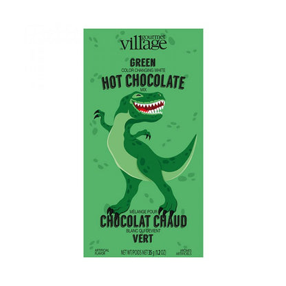dino hot chocolate package on a white background