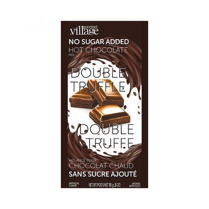 the sugar free double truffle hot chocolate package on a white background