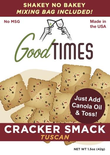 front of the tuscan cracker smack package