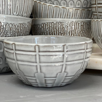 Creative Co-op - Patterned Stoneware Bowl