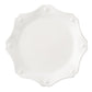 berry and thread scalloped dessert or salad plate on a white background