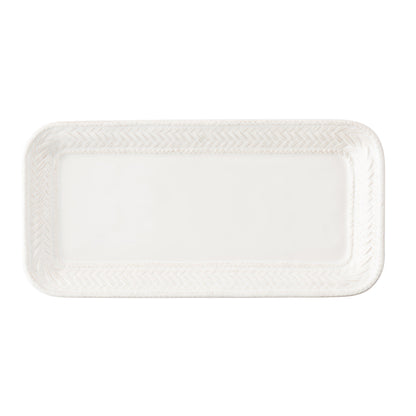 le panier whitewash hostess tray on a white background