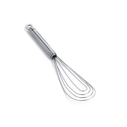 stainless steel flat whisk.