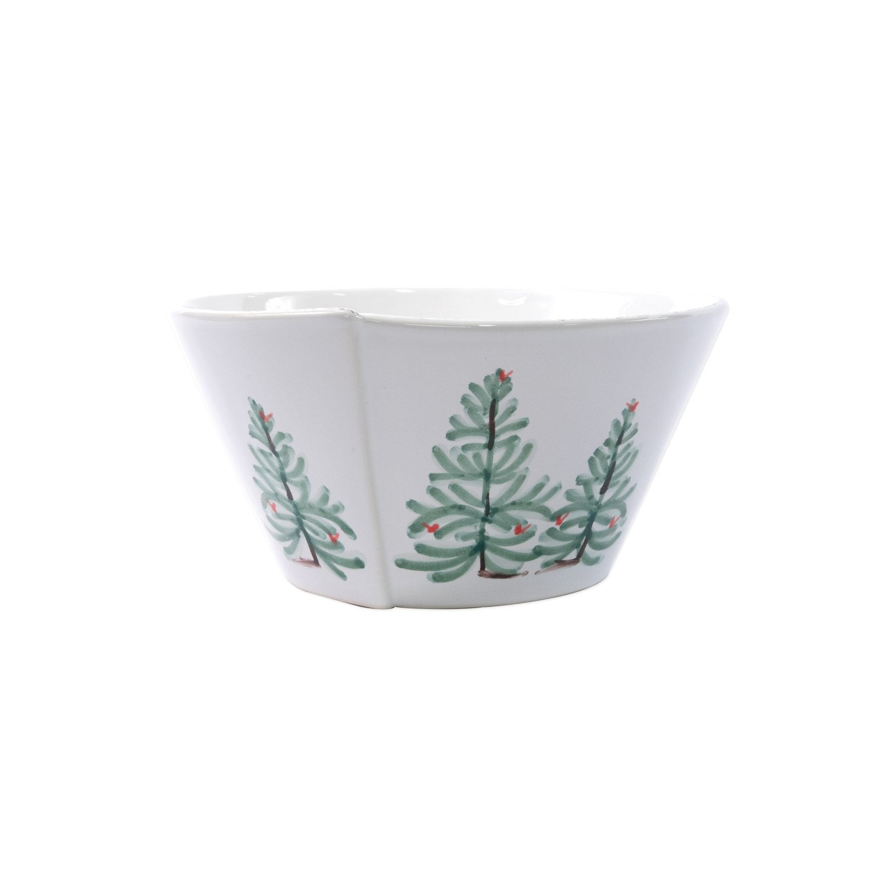 holiday serving bowl on white background.
