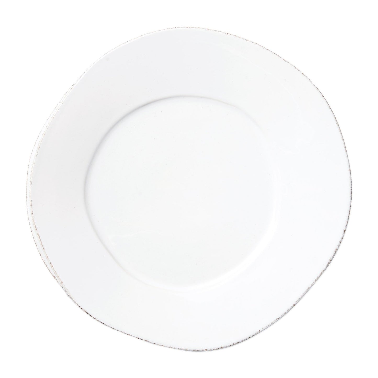 white dinner plate on white background.