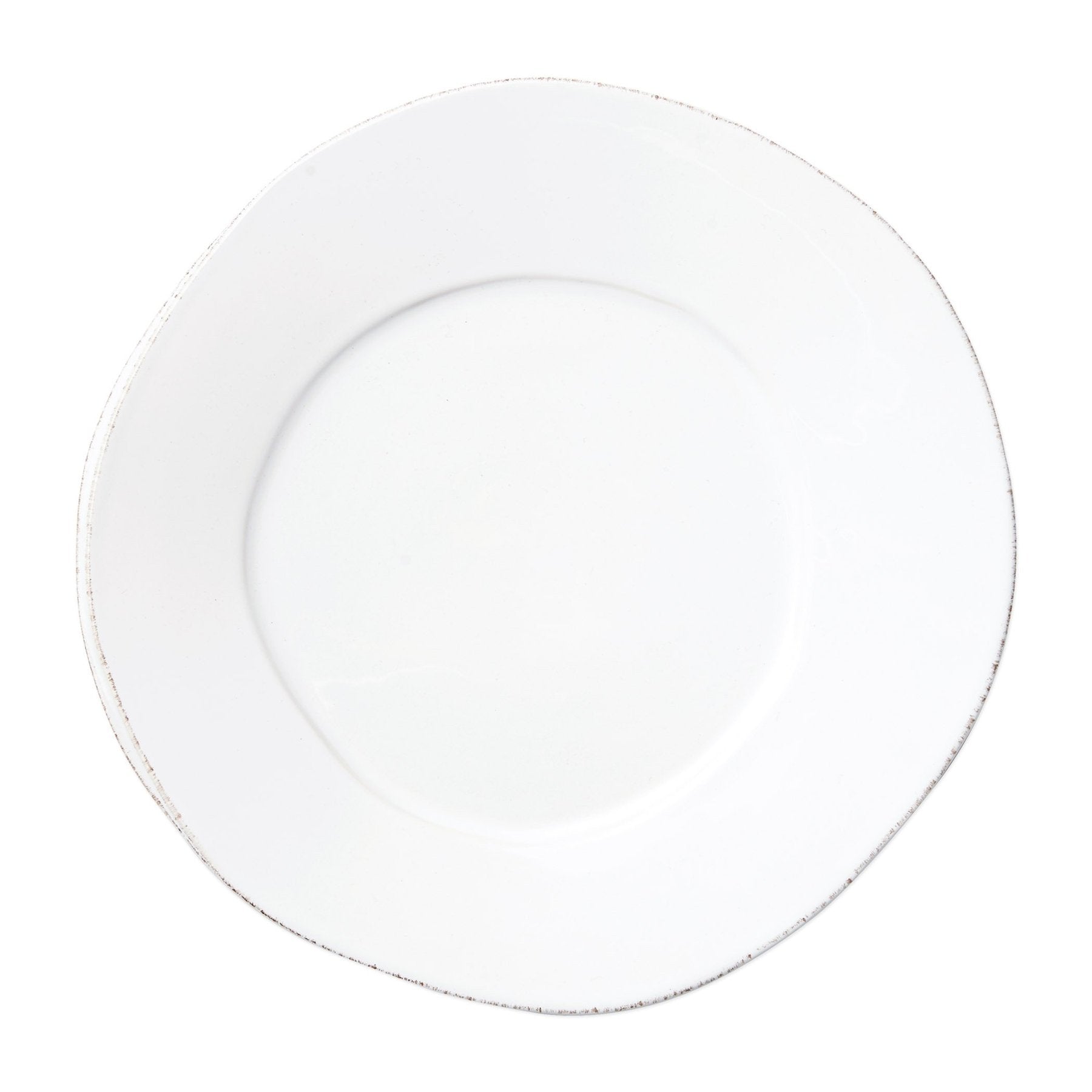 white dinner plate on white background.