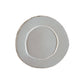 grey plate on white background.